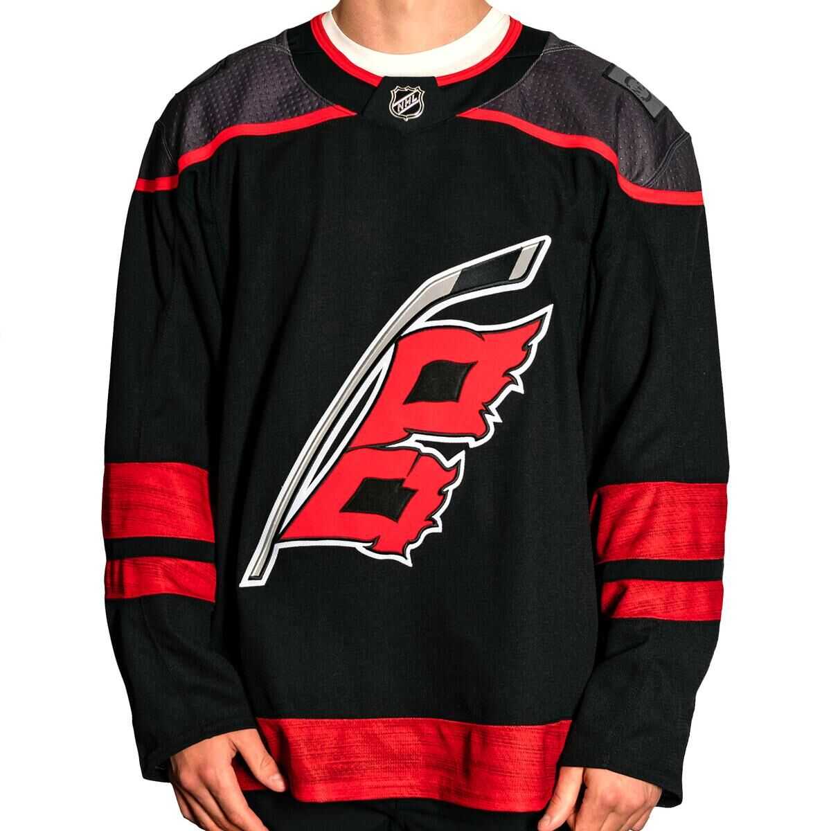 Men's Adidas Carolina Hurricanes Red Black Stitched NEW NHL Jersey