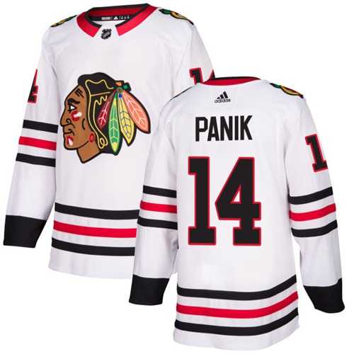 Men's Adidas Chicago Blackhawks #14 Richard Panik White Road Authentic Stitched NHL