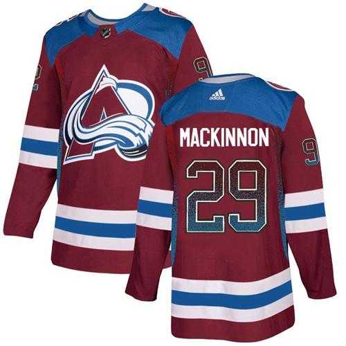 Men's Adidas Colorado Avalanche #29 Nathan MacKinnon Burgundy Home Authentic Drift Fashion Stitched NHL Jersey