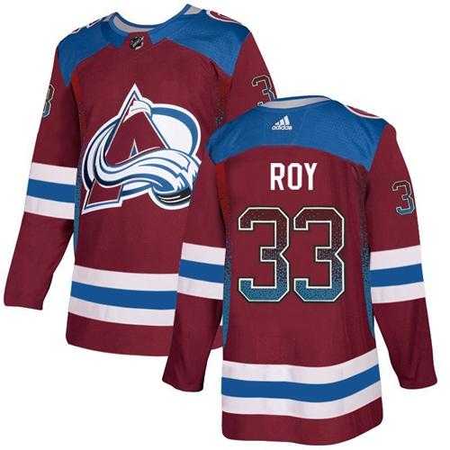 Men's Adidas Colorado Avalanche #33 Patrick Roy Burgundy Home Authentic Drift Fashion Stitched NHL Jersey