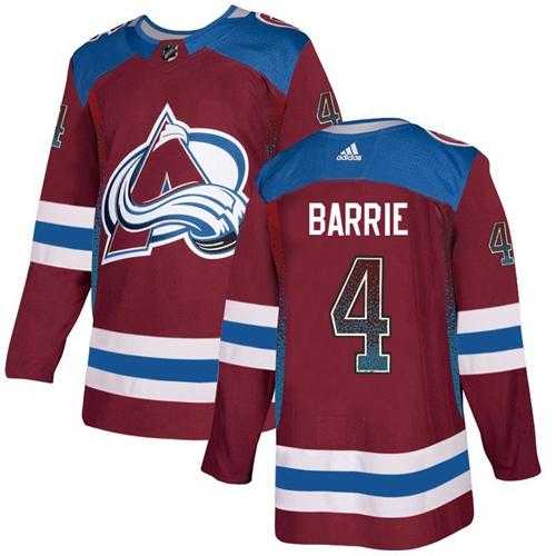 Men's Adidas Colorado Avalanche #4 Tyson Barrie Burgundy Home Authentic Drift Fashion Stitched NHL Jersey