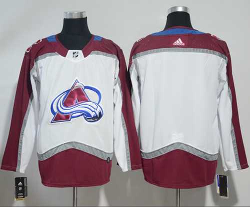 Men's Adidas Colorado Avalanche Customized White Road Authentic Stitched NHL Jersey