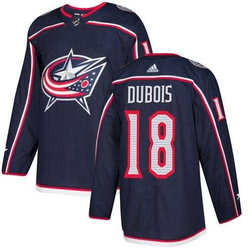 Men's Adidas Columbus Blue Jackets #18 Pierre-Luc Dubois Navy Blue Home Authentic Stitched NHL Jersey