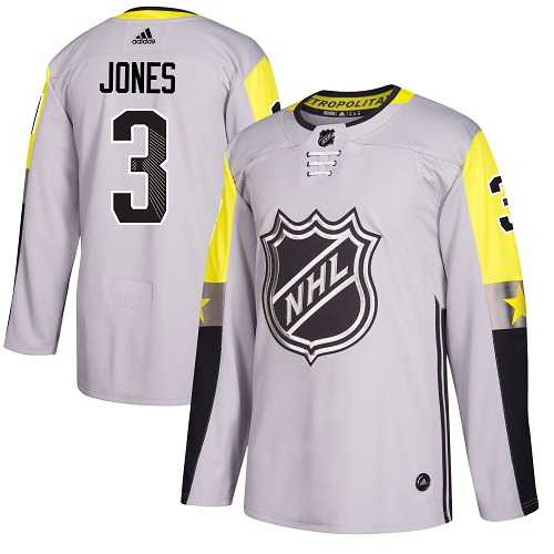 Men's Adidas Columbus Blue Jackets #3 Seth Jones Gray 2018 All-Star Metro Division Authentic Stitched NHL