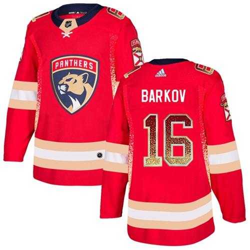 Men's Adidas Florida Panthers #16 Aleksander Barkov Red Home Authentic Drift Fashion Stitched NHL Jersey
