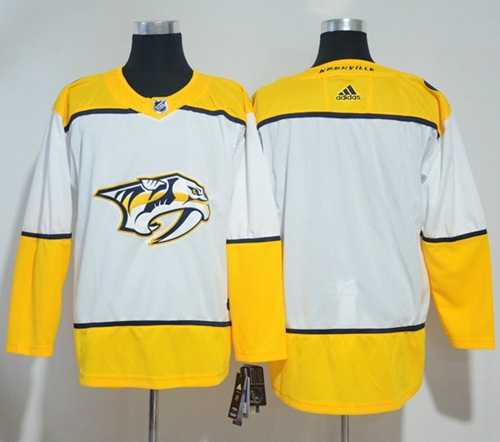 Men's Adidas Nashville Predators Blank White Road Authentic Stitched NHL Jersey Men's Adidas Nashville Predators Blank White Road Authentic Stitched NHL Jersey