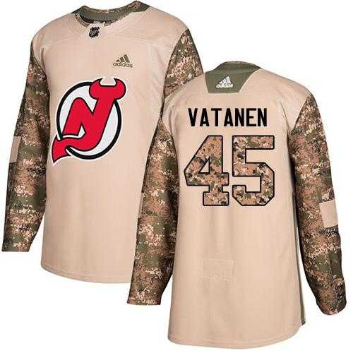 Men's Adidas New Jersey Devils #45 Sami Vatanen Camo Authentic 2017 Veterans Day Stitched NHL Jersey