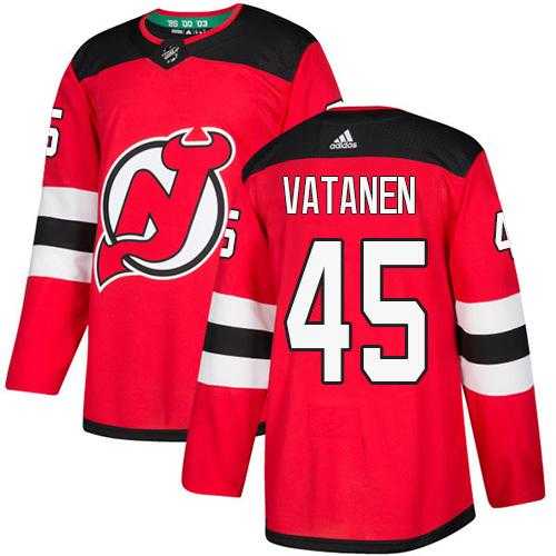 Men's Adidas New Jersey Devils #45 Sami Vatanen Red Home Authentic Stitched NHL Jersey