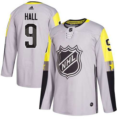 Men's Adidas New Jersey Devils #9 Taylor Hall Gray 2018 All-Star Metro Division Authentic Stitched NHL