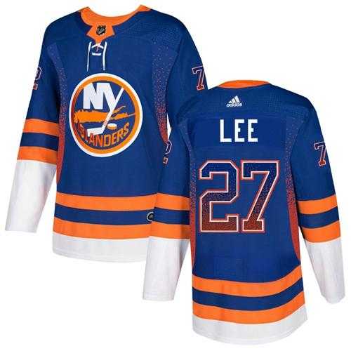 Men's Adidas New York Islanders #27 Anders Lee Royal Blue Home Authentic Drift Fashion Stitched NHL Jersey