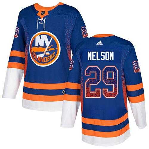 Men's Adidas New York Islanders #29 Brock Nelson Royal Blue Home Authentic Drift Fashion Stitched NHL Jersey