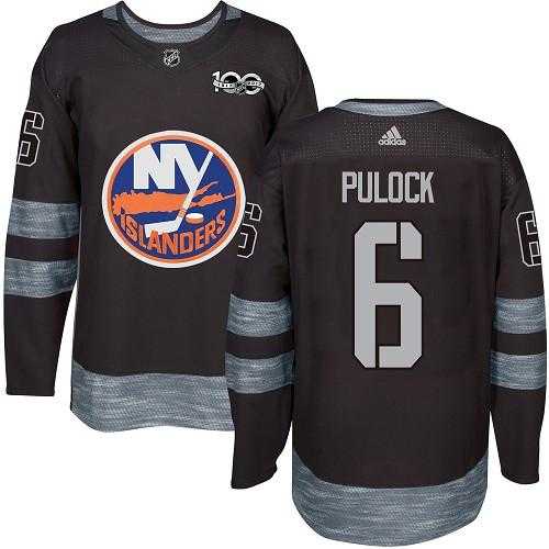 Men's Adidas New York Islanders #6 Ryan Pulock Black 1917-2017 100th Anniversary Stitched NHL Jersey
