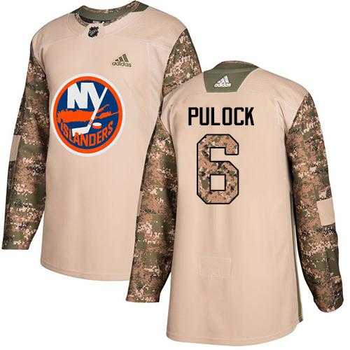 Men's Adidas New York Islanders #6 Ryan Pulock Camo Authentic 2017 Veterans Day Stitched NHL Jersey