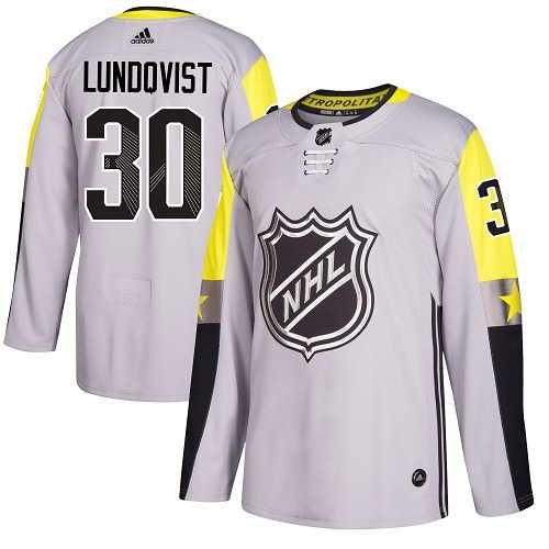Men's Adidas New York Rangers #30 Henrik Lundqvist Gray 2018 All-Star Metro Division Authentic Stitched NHL