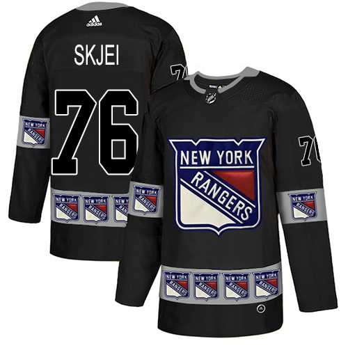 Men's Adidas New York Rangers #76 Brady Skjei Black Authentic Team Logo Fashion Stitched NHL Jersey