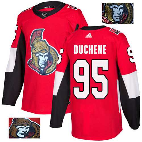 Men's Adidas Ottawa Senators #95 Matt Duchene Red Home Authentic Fashion Gold Stitched NHL
