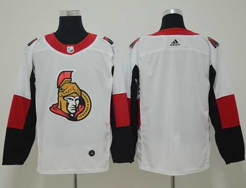 Men's Adidas Ottawa Senators Customized White Road Authentic Stitched NHL Jersey