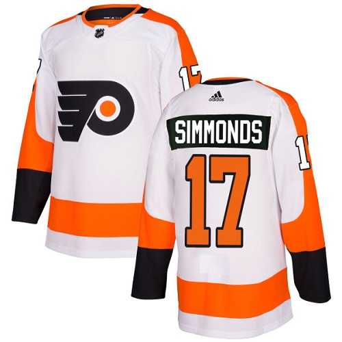 Men's Adidas Philadelphia Flyers #17 Wayne Simmonds White Road Authentic Stitched NHL Jersey