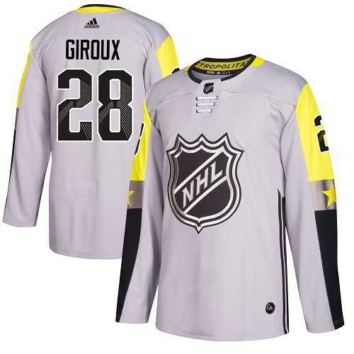 Men's Adidas Philadelphia Flyers #28 Claude Giroux Gray 2018 All-Star Metro Division Authentic Stitched NHL