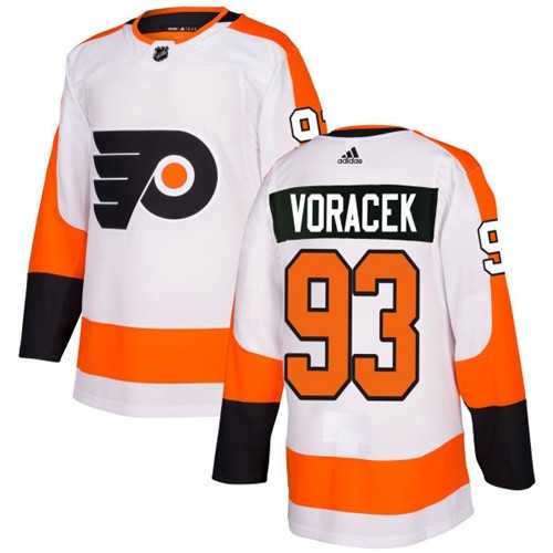 Men's Adidas Philadelphia Flyers #93 Jakub Voracek White Road Authentic Stitched NHL
