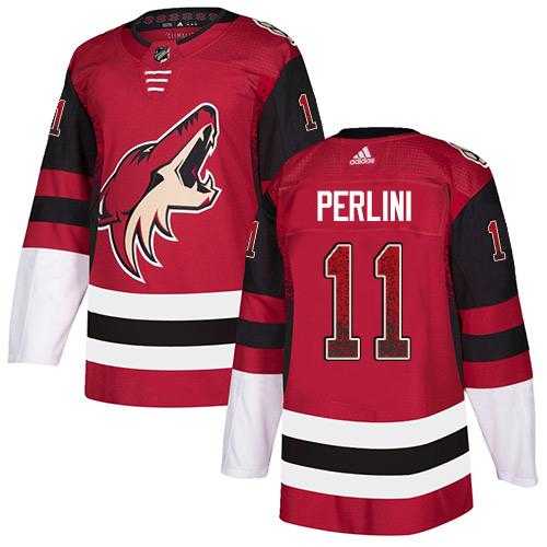 Men's Adidas Phoenix Coyotes #11 Brendan Perlini Maroon Home Authentic Drift Fashion Stitched NHL Jersey