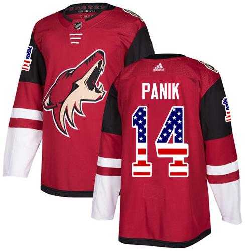 Men's Adidas Phoenix Coyotes #14 Richard Panik Maroon Home Authentic USA Flag Stitched NHL Jersey