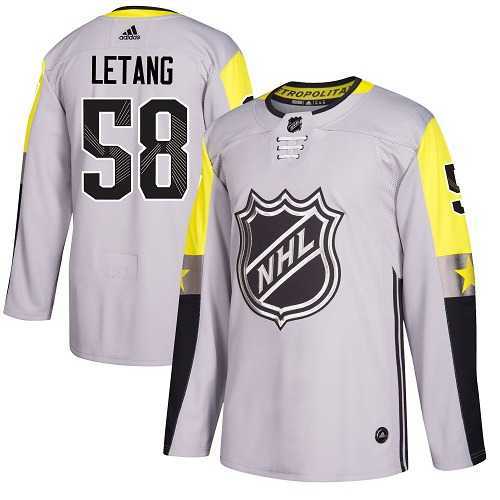 Men's Adidas Pittsburgh Penguins #58 Kris Letang Gray 2018 All-Star Metro Division Authentic Stitched NHL
