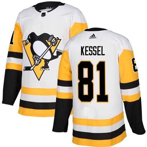 Men's Adidas Pittsburgh Penguins #81 Phil Kessel White Road Authentic Stitched NHL