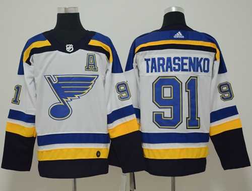 Men's Adidas St. Louis Blues #91 Vladimir Tarasenko White Road Authentic Stitched NHL Jersey