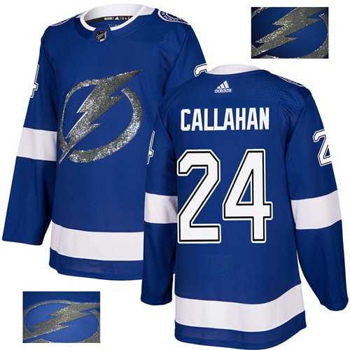 Men's Adidas Tampa Bay Lightning #24 Ryan Callahan Blue Home Authentic Fashion Gold Stitched NHL