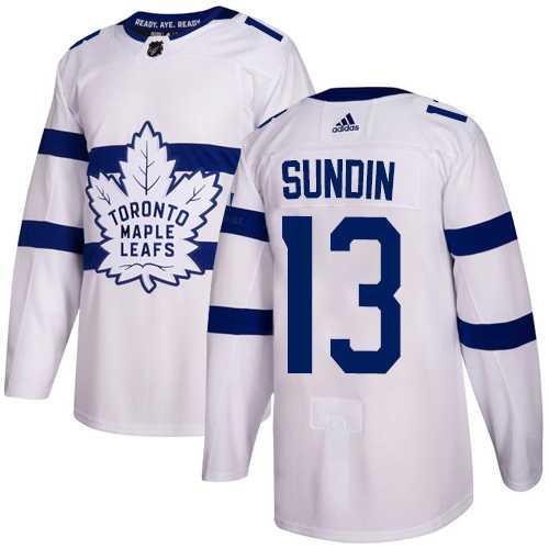 Men's Adidas Toronto Maple Leafs #13 Mats Sundin White Authentic 2018 Stadium Series Stitched NHL Jersey