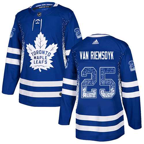 Men's Adidas Toronto Maple Leafs #25 James Van Riemsdyk Blue Home Authentic Drift Fashion Stitched NHL Jersey