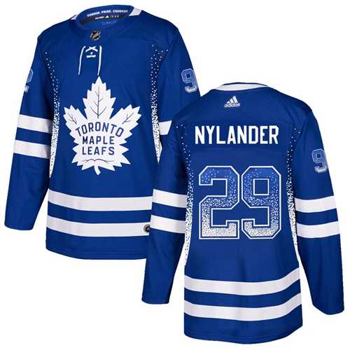 Men's Adidas Toronto Maple Leafs #29 William Nylander Blue Home Authentic Drift Fashion Stitched NHL Jersey