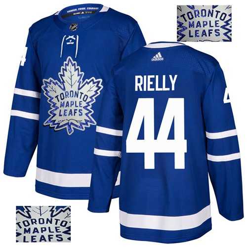 Men's Adidas Toronto Maple Leafs #44 Morgan Rielly Blue Home Authentic Fashion Gold Stitched NHL