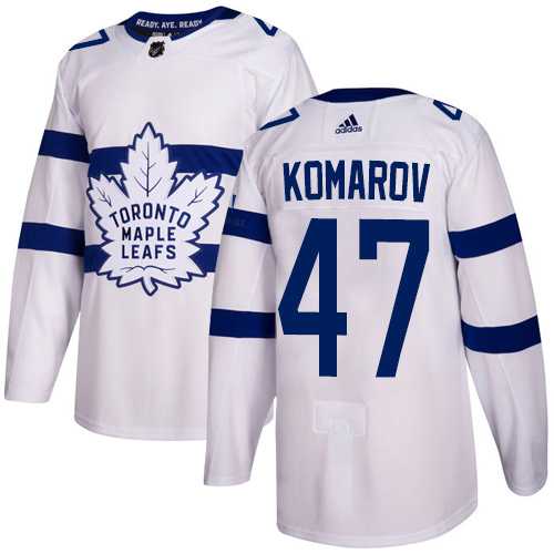 Men's Adidas Toronto Maple Leafs #47 Leo Komarov White Authentic 2018 Stadium Series Stitched NHL Jersey