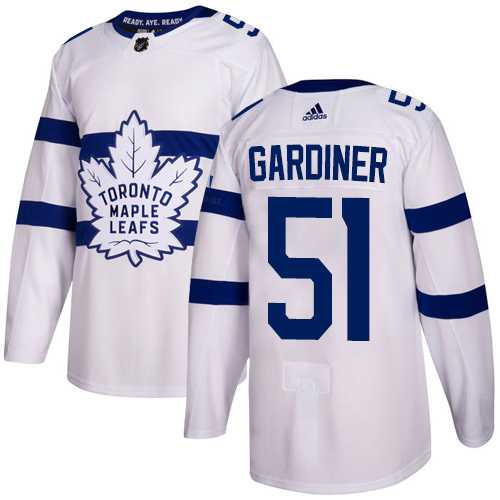 Men's Adidas Toronto Maple Leafs #51 Jake Gardiner White Authentic 2018 Stadium Series Stitched NHL Jersey