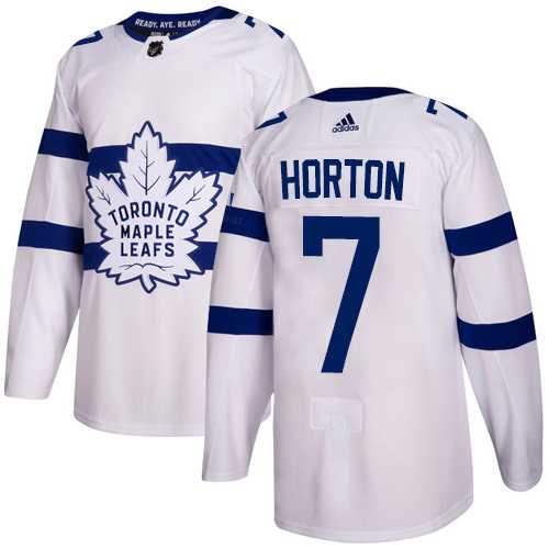 Men's Adidas Toronto Maple Leafs #7 Tim Horton White Authentic 2018 Stadium Series Stitched NHL Jersey
