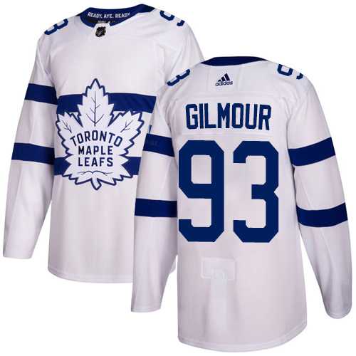 Men's Adidas Toronto Maple Leafs #93 Doug Gilmour White Authentic 2018 Stadium Series Stitched NHL Jersey