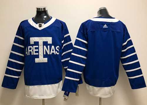 Men's Adidas Toronto Maple Leafs Blank Blue Authentic 1918 Arenas Throwback Stitched NHL