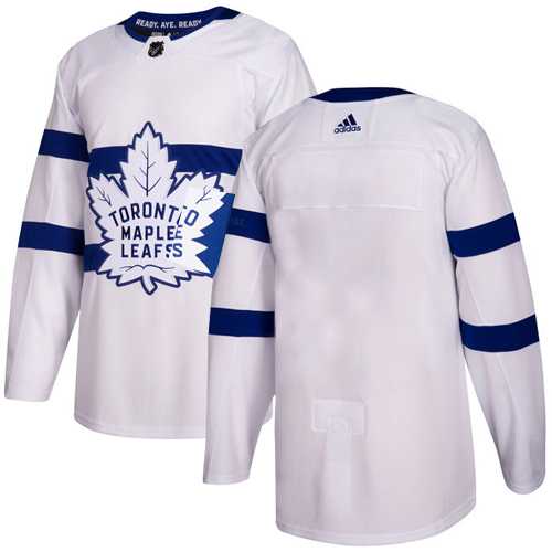 Men's Adidas Toronto Maple Leafs Blank White Authentic 2018 Stadium Series Stitched NHL Jersey