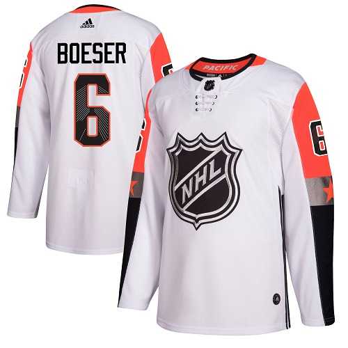 Men's Adidas Vancouver Canucks #6 Brock Boeser White 2018 All-Star Pacific Division Authentic Stitched NHL
