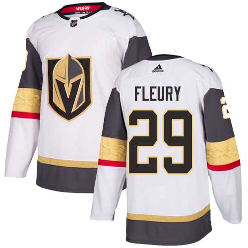 Men's Adidas Vegas Golden Knights #29 Marc-Andre Fleury White Road Authentic Stitched NHL