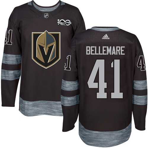 Men's Adidas Vegas Golden Knights #41 Pierre-Edouard Bellemare Authentic Black 1917-2017 100th Anniversary NHL