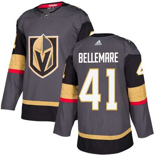 Men's Adidas Vegas Golden Knights #41 Pierre-Edouard Bellemare Authentic Gray Home NHL