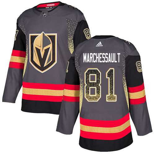 Men's Adidas Vegas Golden Knights #81 Jonathan Marchessault Grey Home Authentic Drift Fashion Stitched NHL Jersey