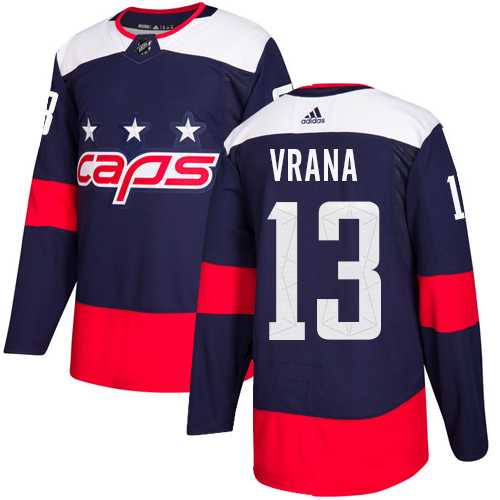 Men's Adidas Washington Capitals #13 Jakub Vrana Navy Authentic 2018 Stadium Series Stitched NHL Jersey