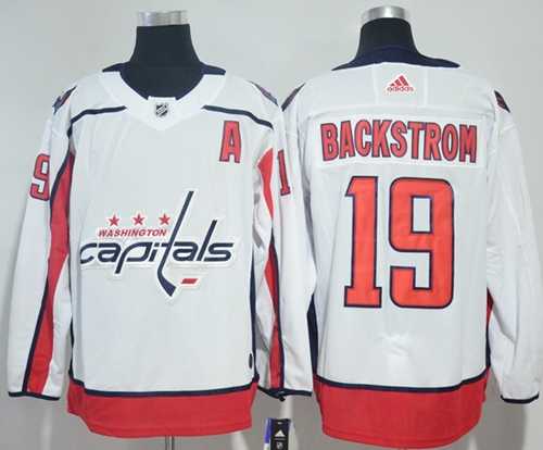 Men's Adidas Washington Capitals #19 Nicklas Backstrom White Road Authentic Stitched NHL Men's Adidas Washington Capitals #19 Nicklas Backstrom White Road Authentic Stitched NHL
