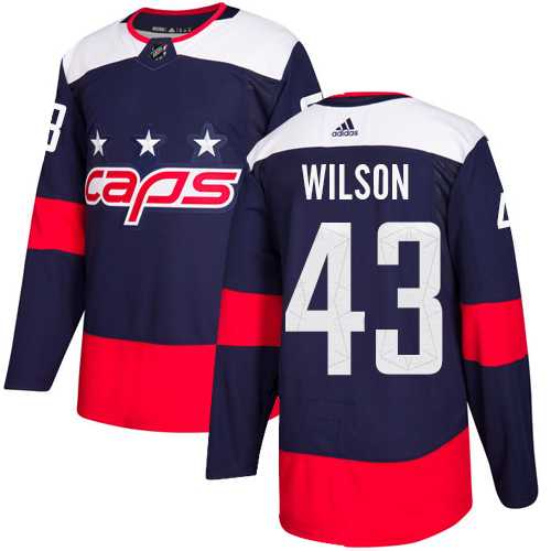 Men's Adidas Washington Capitals #43 Tom Wilson Navy Authentic 2018 Stadium Series Stitched NHL Jersey