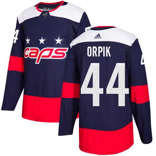 Men's Adidas Washington Capitals #44 Brooks Orpik Navy Authentic 2018 Stadium Series Stitched NHL Jersey