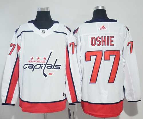 Men's Adidas Washington Capitals #77 T.J. Oshie White Road Authentic Stitched NHL
